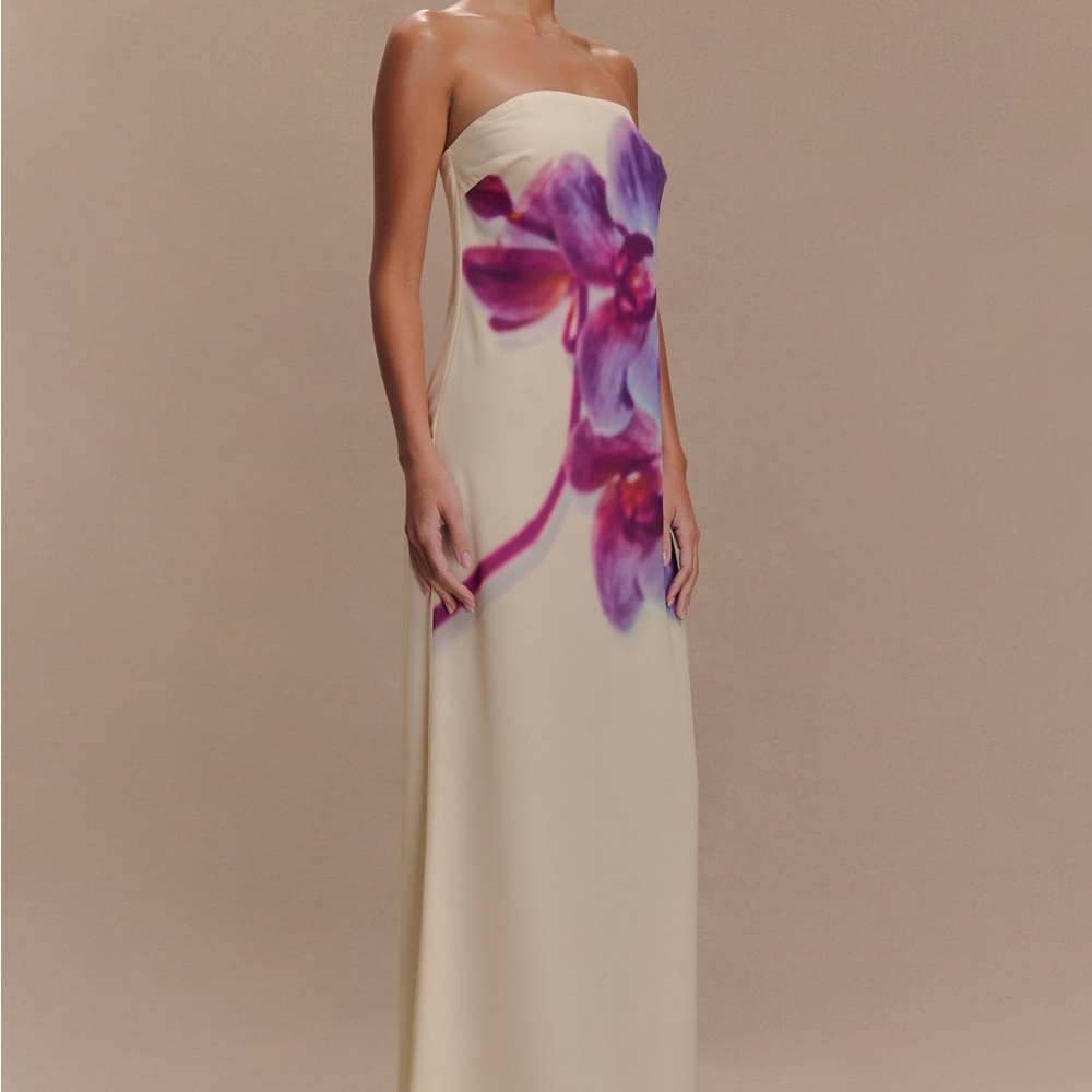 Meshki Floral Dress Purple and Cream